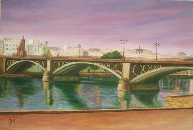 PUENTE DE TRIANA Oil Canvas Landscaping