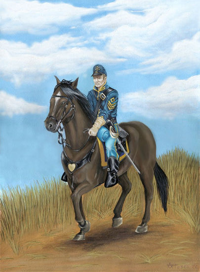 Soldado Gouache Paper Figure Painting