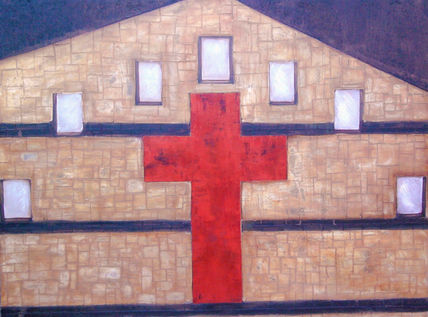La pared de la iglesia