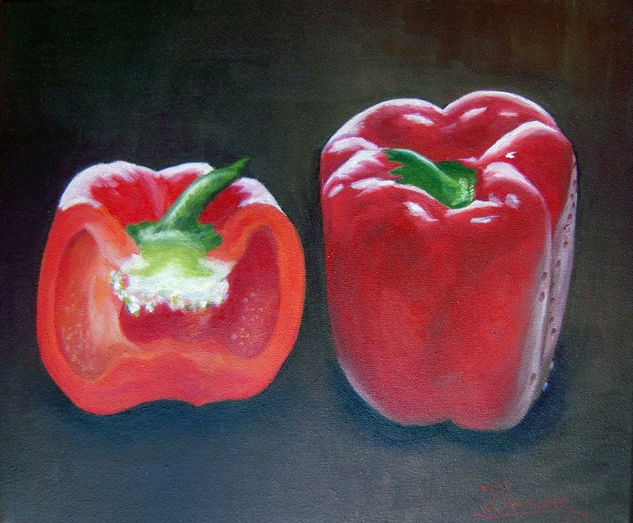 Pimientos Oil Canvas Still Life Paintings