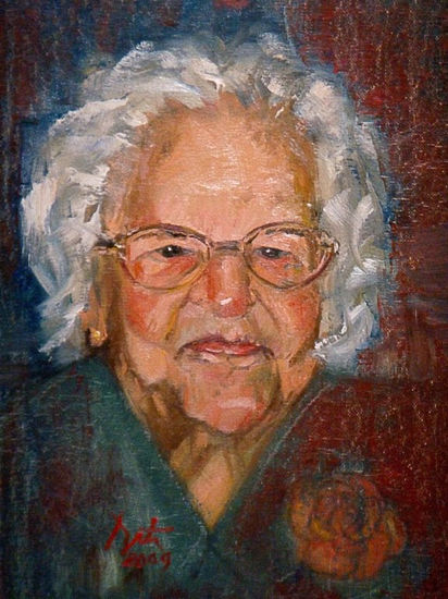 MAMA ZENAIDA Oil Canvas Portrait