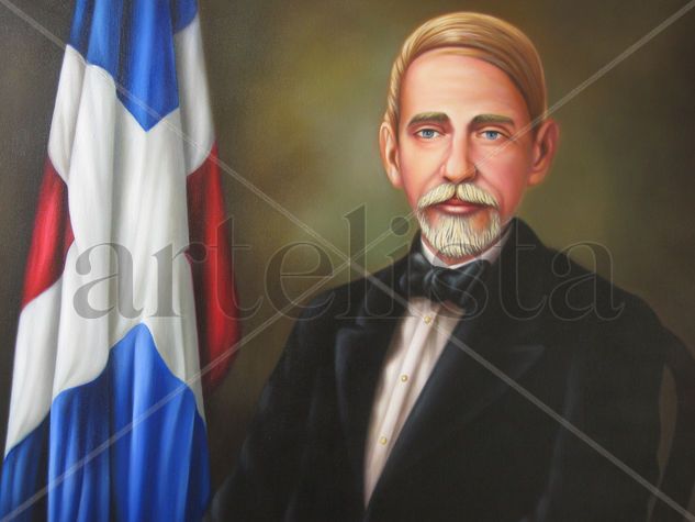 Juan Pablo Duarte Oil Canvas Portrait