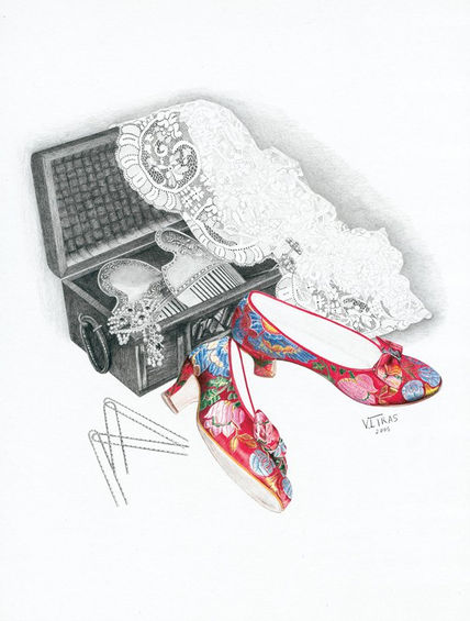 Manteleta y zapatos...