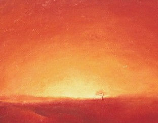 arbol en rojos Oil Canvas