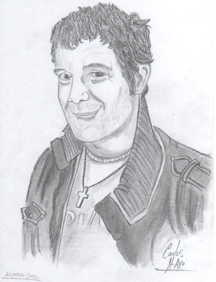 Alejandro Sanz Charcoal