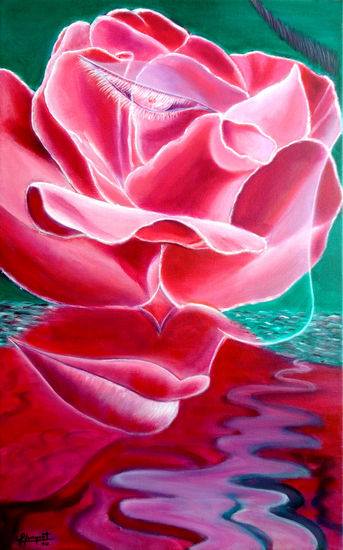 MIRADA AL AMOR Acrylic Canvas Floral Painting