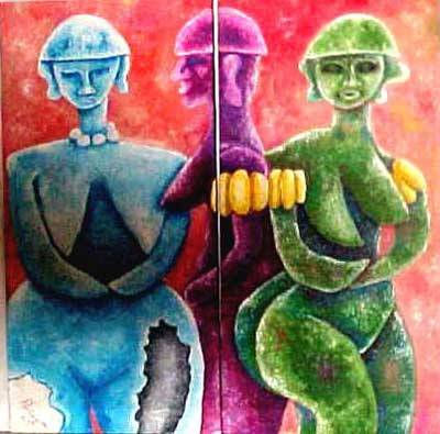 3 mujeres Oil Panel