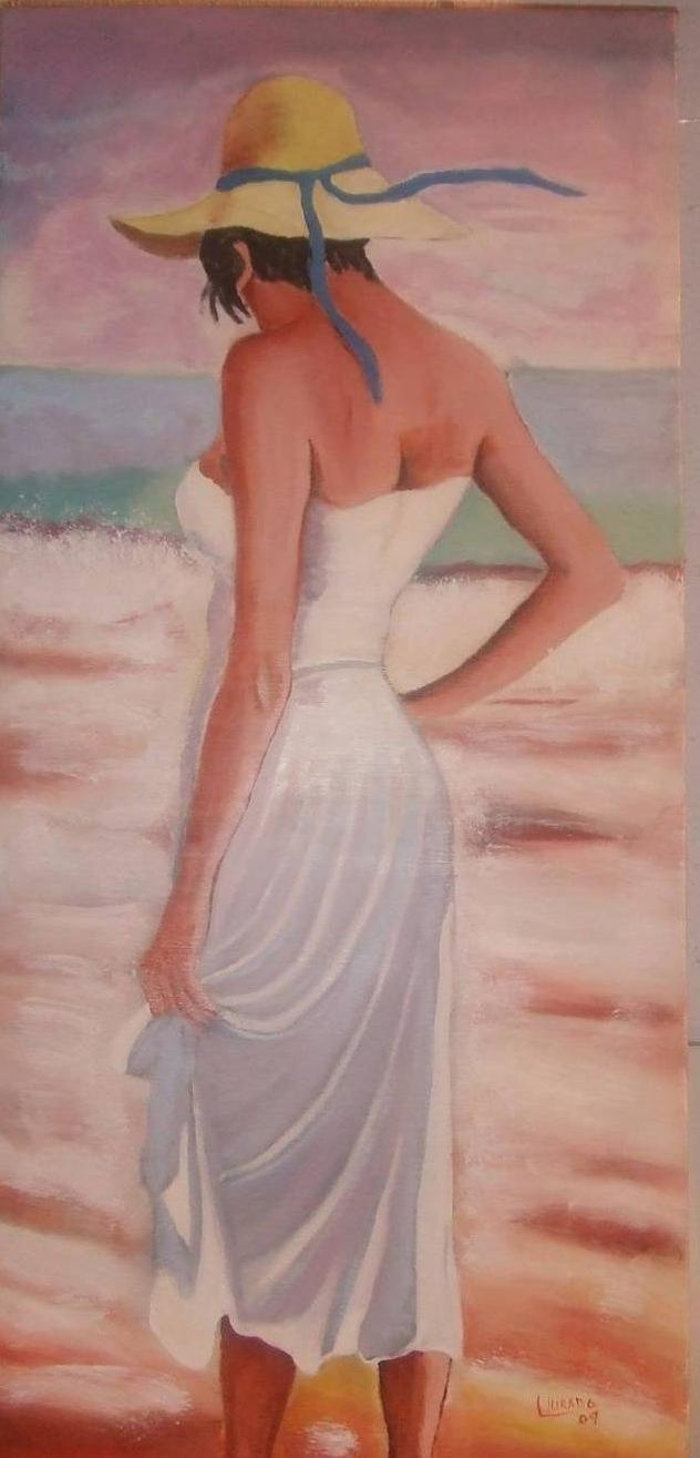mujer en la playa