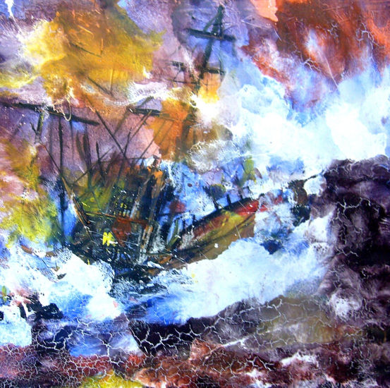 TEMPESTADE Acrylic Textile Marine Painting