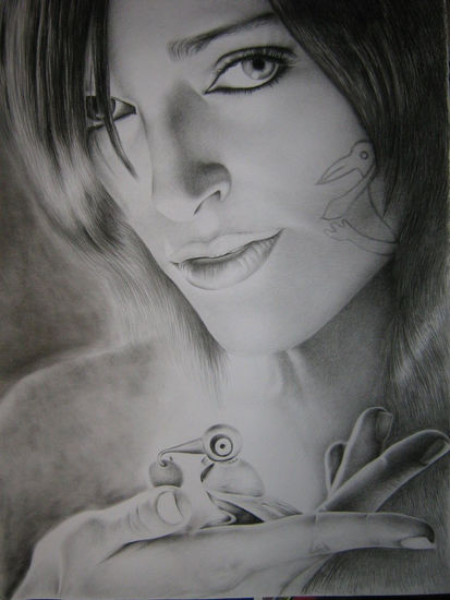 Mujer e Idolo Chimu Pencil