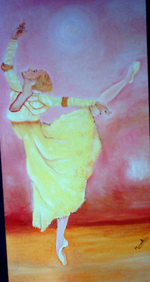 BAILARINA Oil Panel Figure Painting