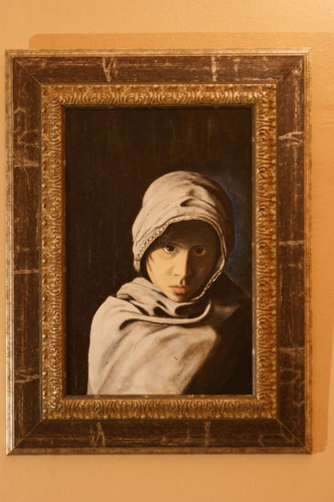 Burka Oil Canvas Portrait