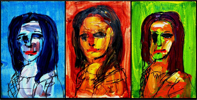 3 Visiones de Maria Luisa Acrylic Panel Portrait