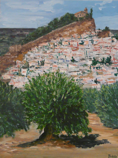 De camino a Granada Oil Canvas Landscaping