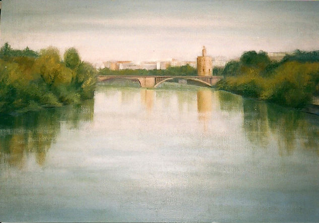 PUente Torre del Oro Óleo Lienzo Paisaje