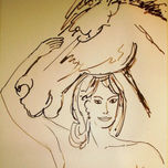 Pintura al agua con nogalina y caña, anilinas y ceras thumbnail 2
