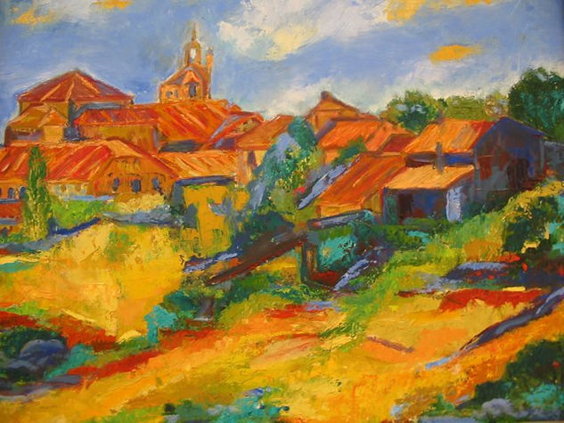 Pueblos rojos Oil Canvas