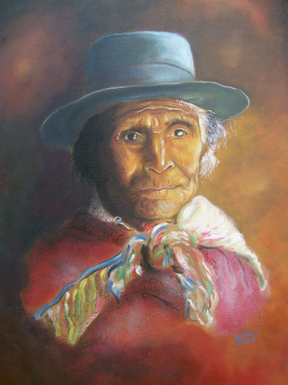 campesina I Oil Canvas Portrait