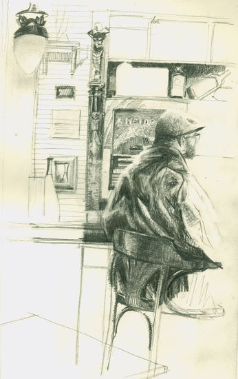 Timoteo at bar - I - Pencil