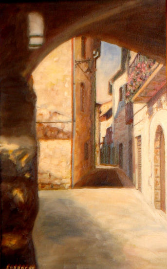 Calle de Santpedor Oil Canvas Landscaping