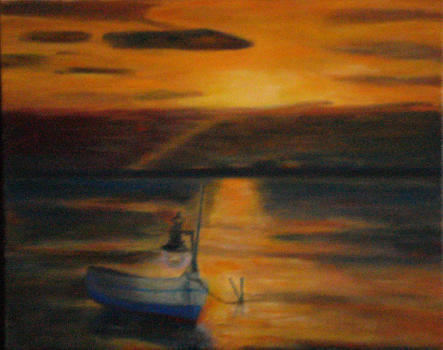 Marina Oil Canvas Marine Painting