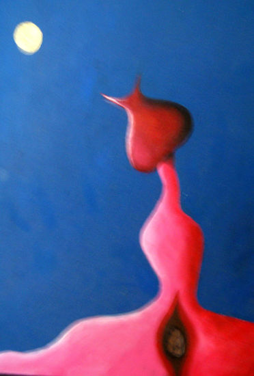 FLOR CON SEMILLA Acrylic Textile Figure Painting