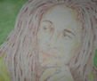 retrato a lápiz de Bob Marley