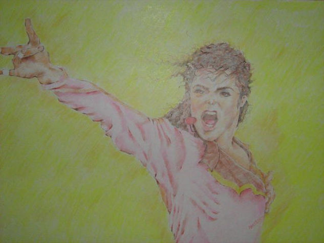 retrato a lápiz de Michael Jackson Lápiz