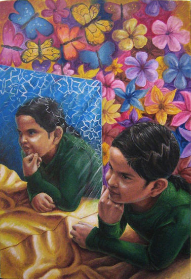 Reflejo de los sueños Oil Canvas Portrait