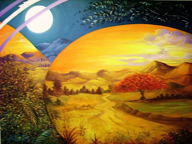 "Ocaso Total" Oil Canvas Landscaping