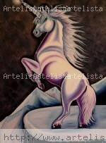 unicornio Oil Canvas Animals