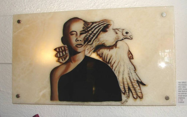 NIÑO CON AGUILA Oil Canvas Landscaping