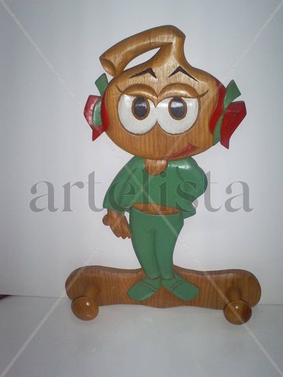 PERCHA INFANTIL    (RECUERDOS) Madera Figurativa