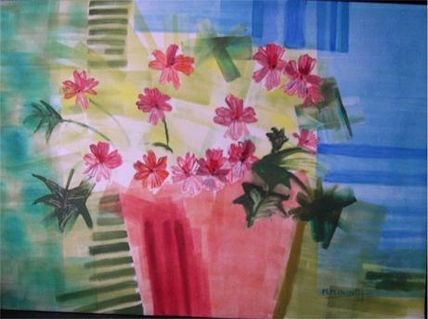 Maceta con flores...