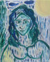 Mujer bajo la lluvia en tarde de sol. (Autoretrato)