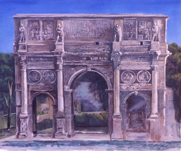 arco di adriano Óleo Lienzo Paisaje