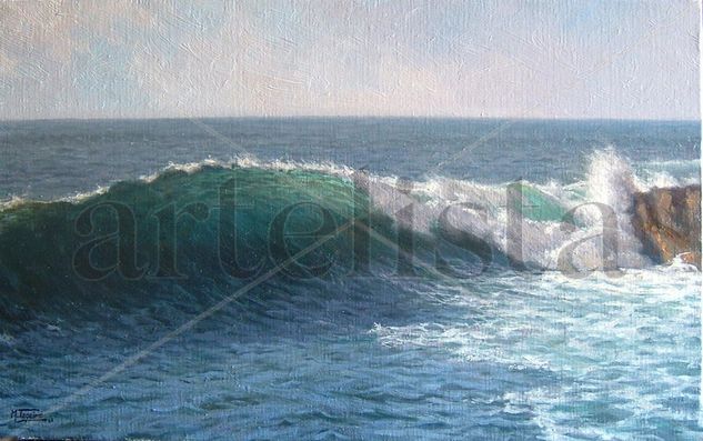 Golpe de ola Oil Canvas Marine Painting