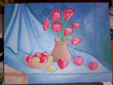 jarron con flores Oil Canvas