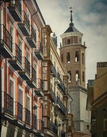 CALLE CASTELAR (VALLADOLID) Oil Canvas Landscaping