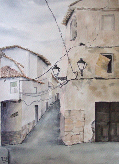 Los dos faroles Watercolour Paper Landscaping