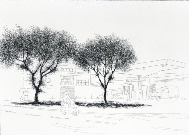 Árboles urbanos - 2008 Etching Process