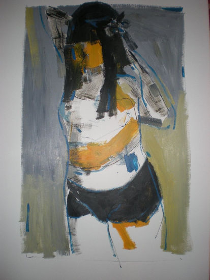 S/n Acrylic Paper Nude Paintings