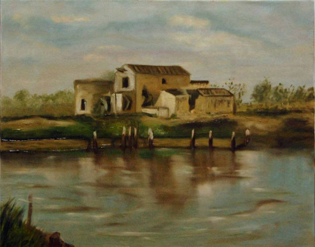 La salina II Oil Canvas Landscaping