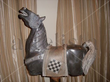 Caballo con damero