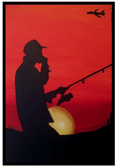 dia de pesca Acrylic Canvas Landscaping