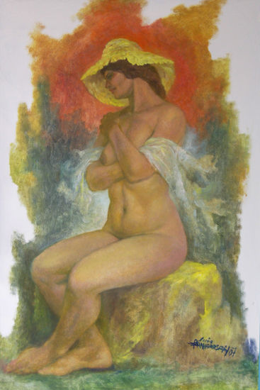 AFRODITA Óleo Lienzo Desnudos