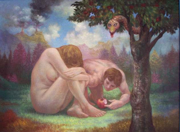 ADAN Y EVA Oil Canvas Nude Paintings