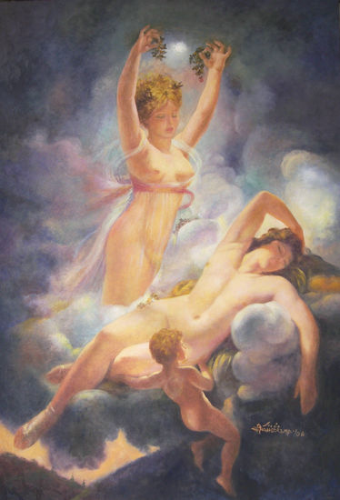 MITOLOGIA, REPRODUCCION Óleo Lienzo Desnudos