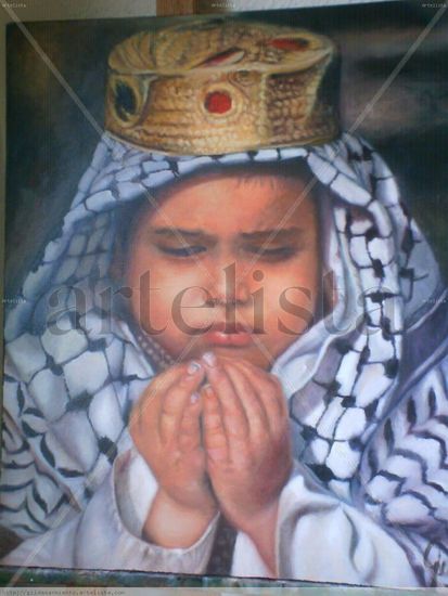 NIÑO MUSULMAN ORANDO Oil Canvas Landscaping