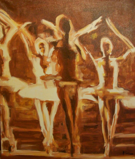 ballet face,en Acrylic Canvas Figure Painting